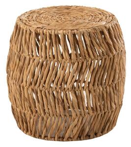 Prírodný odkladací stolík s výpletom z vodného hyacintu Maurice - Ø42*42cm - J-Line by Jolipa