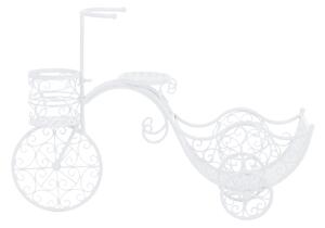 Retro kvetináč v tvare bicykla, biela, ALENTO