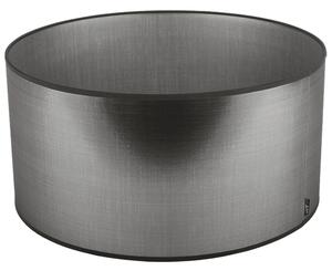 Strieborno-čierne tienidlo Azzuro drum - Ø50cm*25/ E27 - Collectione