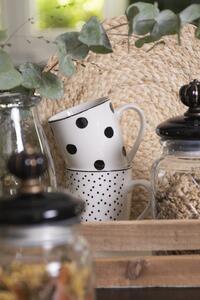 Porcelánový hrnček s čiernymi bodkami Black Dot - 350 ml - Clayre & Eef