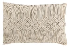 Prírodne biely vankúš s drhaným vzorom Macramé Linea - 74*16*36 cm - J-Line by Jolipa