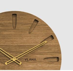 VLAHA VCT1020 dubové hodiny Grand zlatá, pr. 45 cm