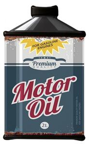 Kovová nástenná ceduľa Motor Oil - 19*1*30 cm - Clayre & Eef