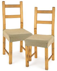 4home Multielastický poťah na sedák na stoličku Comfort béžová, 40 - 50 cm, sada 2 ks