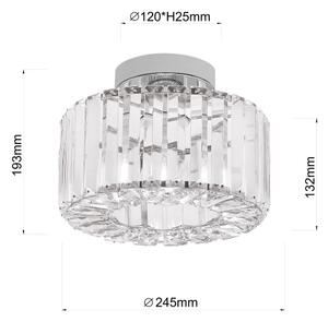 Stropné svietidlo VETRO 1xE27/15W/230V pr. 24,5 cm matný chróm