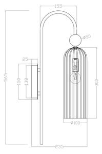 Nástenná lampa PIEGA 1xE14/40W/230V mosadzná/dymová béžová