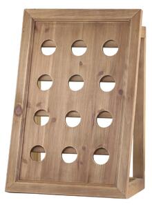 Hnedá antik drevená nástenná polička na víno Winé - 38*22*55cm - Chic Antique