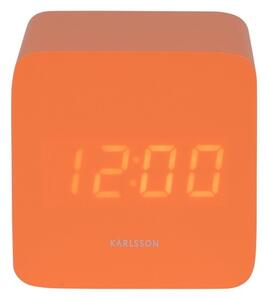 Karlsson 5982OR dizajnové LED hodiny s budíkomoranžové, 7 cm