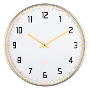 Dizajnové nástenné hodiny Karlsson 5969BY žlté,priemer 40 cm