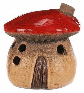Svietnik Hríbový domček, 1 ks, 12 x 12 x 13 cm