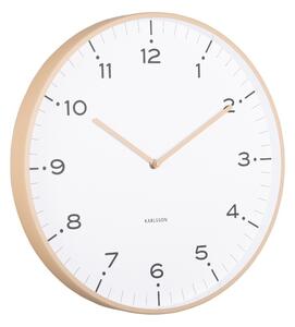 Dizajnové nástenné hodiny Karlsson 6011SB béžové,priemer 40 cm