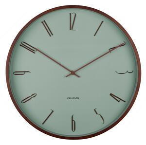 Karlsson 6014GR dizajnové nástenné hodiny zelená, pr. 40 cm