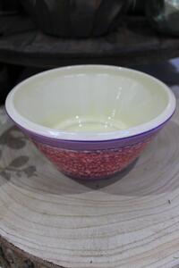 Ružovo fialová keramická miska vzorovaná 16cm