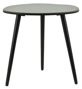 Čierny drevený odkladací stolík so zelenou sklenenou doskou Divo- 54*45*48 cm - Light & Living