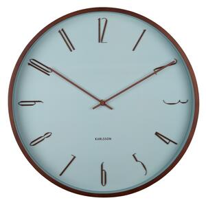Dizajnové nástenné hodiny Karlsson 6014BL modré,priemer 40 cm