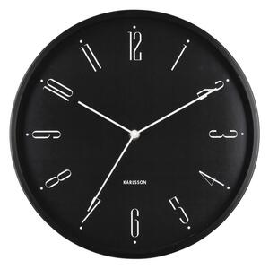 Karlsson 5988BK dizajnové nástenné hodiny čierne,priemer 30 cm