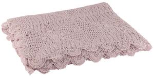 Fialkový bavlnený krajkový obrus Lace violet - 200*135cm - J-Line by Jolipa