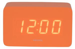 Karlsson 5983OR dizajnové LED hodiny s budíkomoranžové, 10 cm