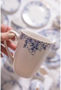 Porcelánový hrnček s modrými kvety Blue Flowers - Blue Flowers - 12*9*11 cm / 330ml - Clayre & Eef