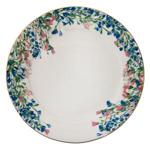 Porcelánový dezertný tanier s kvetmi Floweries - Ø 21*2 cm - Clayre & Eef