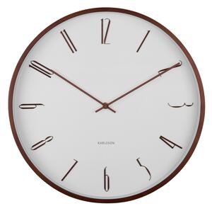 Dizajnové nástenné hodiny Karlsson 6014WH biele,priemer 40 cm