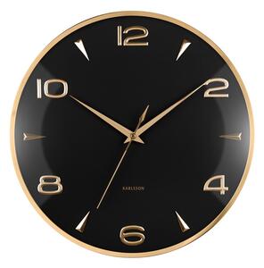 Dizajnové nástenné hodiny Karlsson 6017BK čierne,priemer 40 cm