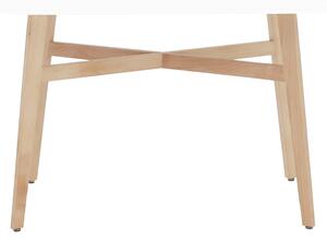 KONDELA Jedálenský stôl, biela/prírodná, 120x80 cm, CYRUS 2 NEW