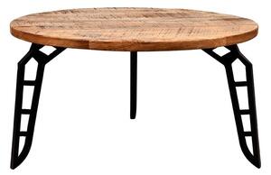 Konferenčný stolík s doskou z mangového dreva LABEL51 Flintstone, ⌀ 80 cm