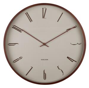 Dizajnové nástenné hodiny Karlsson 6014WG béžové,priemer 40 cm