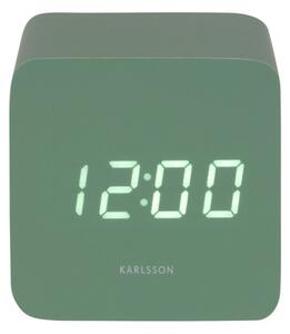 Karlsson 5982GR dizajnové LED hodiny s budíkomzelené, 7 cm