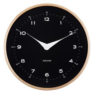 Karlsson 5995BK dizajnové nástenné hodiny čierna, pr. 30 cm