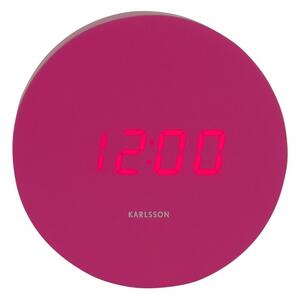 Karlsson 5981BP dizajnové LED hodiny s budíkomružové, priemer 9 cm