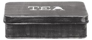 Čierna kovová krabica na čaj LABEL51
