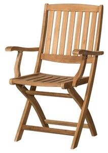 Skladacia stolička s podrúčkami CAMBRIDGE 2 teakové drevo