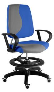 Detská rastúca stolička Neoseat KIDERO — látka, sivá / modrá