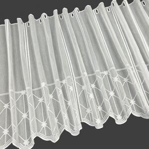 Vitrážková voálová záclona 45289 - výška 40,60 cm , metráž