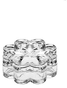 Crystal Bohemia ČTYŘLÍSTEK sklenená dóza 128 mm