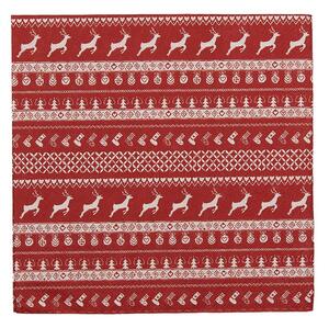 Červené papierové obrúsky Nordic Christmas - 33*33 cm (20ks) - Clayre & Eef