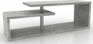 Konferenčný stolík/TV stolík/regál Pedro, šedý beton