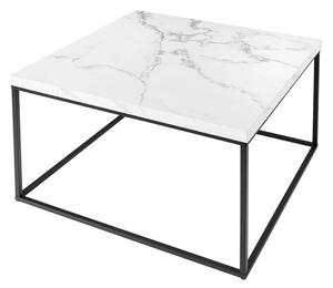 Dizajnový konferenčný stolík Haines 45 cm vzor biely mramor