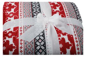 TEMPO Obojstranná baránková deka, zimný motív, 150x200, RENIFE