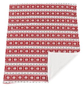 Obojstranná baránková deka, zimný vzor, 150x200, SAMANTE