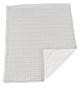 TEMPO Obojstranná baránková deka, šedá/biela/vzor, 150x200, MARITA