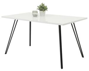 Jedálenský stôl JENNIFER T biela/čierna