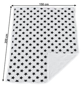 KONDELA Obojstranná baránková deka, vzor hviezdy, 150x200, SEOLA