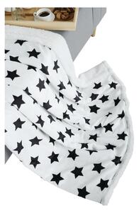KONDELA Obojstranná baránková deka, vzor hviezdy, 150x200, SEOLA