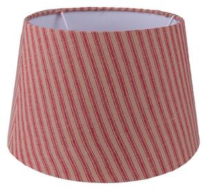 Béžovo-červené pruhované látkové tienidlo - Ø 26*16 cm / E27 - Clayre & Eef