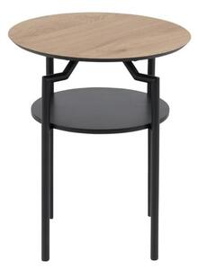 Čierno-hnedý stolík Actona Goldington, ⌀ 45 cm