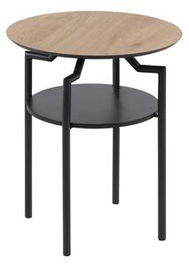 Čierno-hnedý stolík Actona Goldington, ⌀ 45 cm