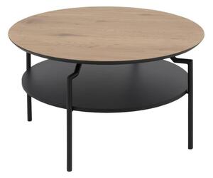 Čierno-hnedý konferenčný stôl Actona Goldington, ⌀ 80 cm